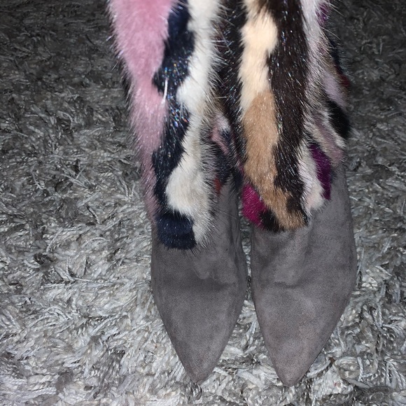 fur multicolor booties - Picture 4 of 4